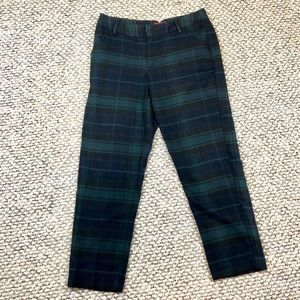 Navy & Hunter Green Plaid Cigarette Pants